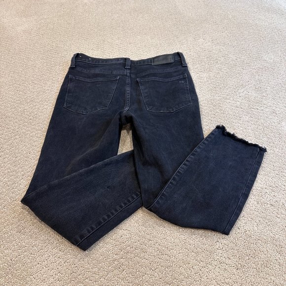 Madewell Jeans 10" High-Rise Roadtripper Skinny Boho Black Distress Sz 26P K9922 - Picture 5 of 15